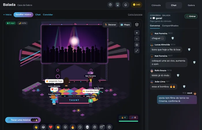 O TaunT por dentro: seis amigos na Balada, um clipe no telão e a conversa da turma